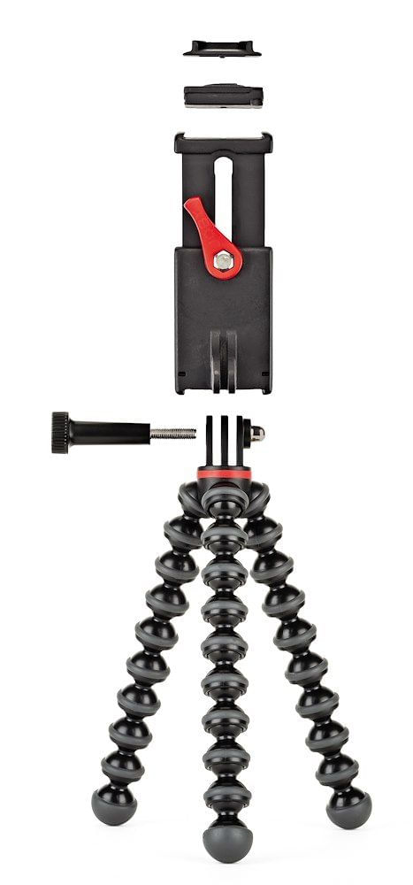 Joby GripTight Action Kit treppiede Action camera 3 gamba/gambe Nero, Rosso