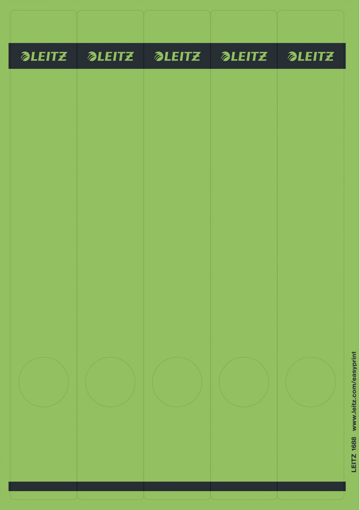 Leitz 16880055 etichetta autoadesiva Rettangolo Verde 125 pz