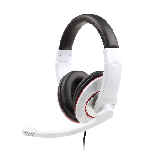 Gembird MHS-001-GW cuffia e auricolare Cablato A Padiglione Musica e Chiamate Bianco