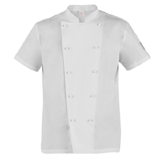 Giblor's Giacca da cuoco Tommaso a manica corta Tg. S bianco