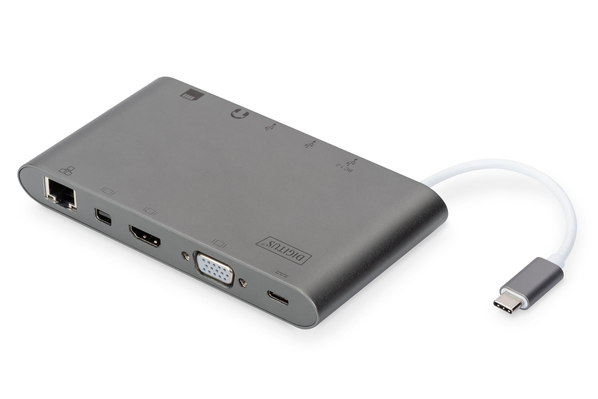 Digitus DOCKING STATION UNIVERSALE USB-C, 11 PORTE 3x VIDEO 1x USB-C 3x USB3.0 RJ45 2x LETTORE CARD Digitus Docking station universale, USB Type-C