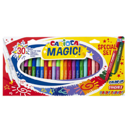 CARIOCA Pennarello Magic Markers - punta 6 mm - colori assortiti - Carioca - conf. 30 pezzi Carioca 43183 marcatore Multicolore 30 pz