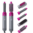 Asciugacapelli Spazzola Ad Aria Calda 1000W Phon 5in1 Arricciacapelli 5 Accessori Capelli Lisci Onde Mossi Anti Crespo