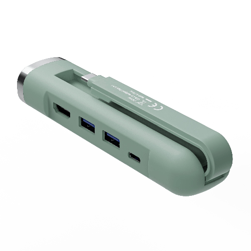 Ewent EW1148 replicatore di porte e docking station per laptop Cablato USB 3.2 Gen 1 (3.1 Gen 1) Type-C Verde EWENT HUB USB-C MULTIPORTE DOCK 5 IN 1 E