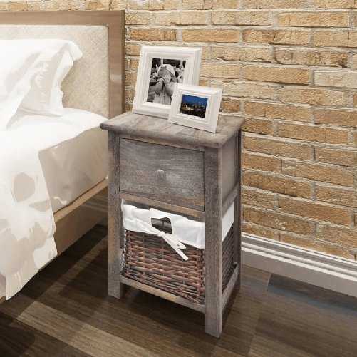 vidaXL Comodino da Notte Set 2 pz in Legno Marrone