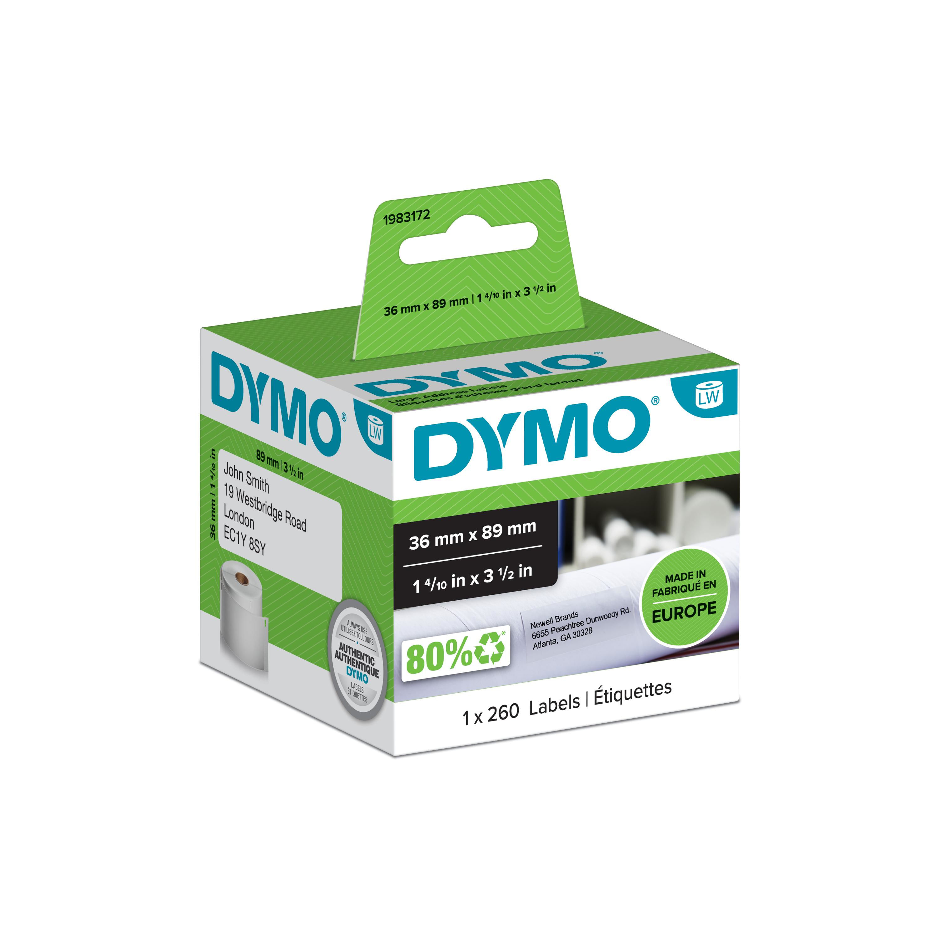 DYMO ETICHETTE DIM.36X89MM 260X1 RT INDIRIZZI ESTESI 1983172
