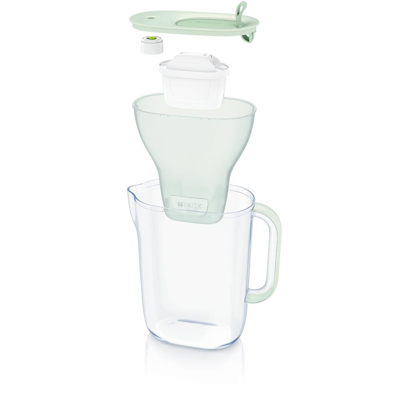 Brita 1051367 Filtraggio acqua Bottiglia per filtrare l'acqua 2,4 L Verde, Trasparente