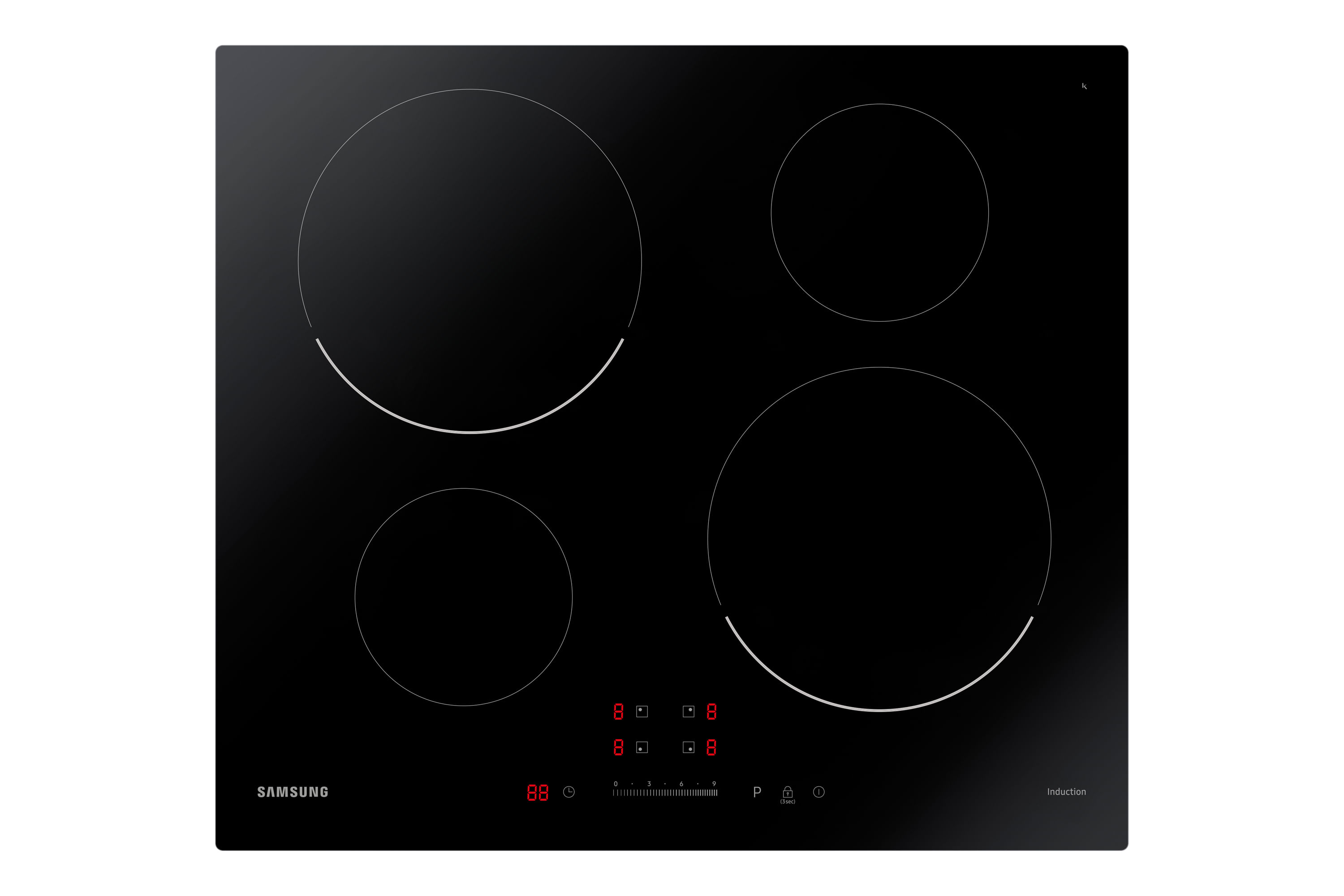 Samsung NZ64T3707AK Piano Cottura a Induzione Area Flex Zone Slide Touch Control Display LED 60 cm Nero Samsung NZ64T3707AK Piano cottura a induzione