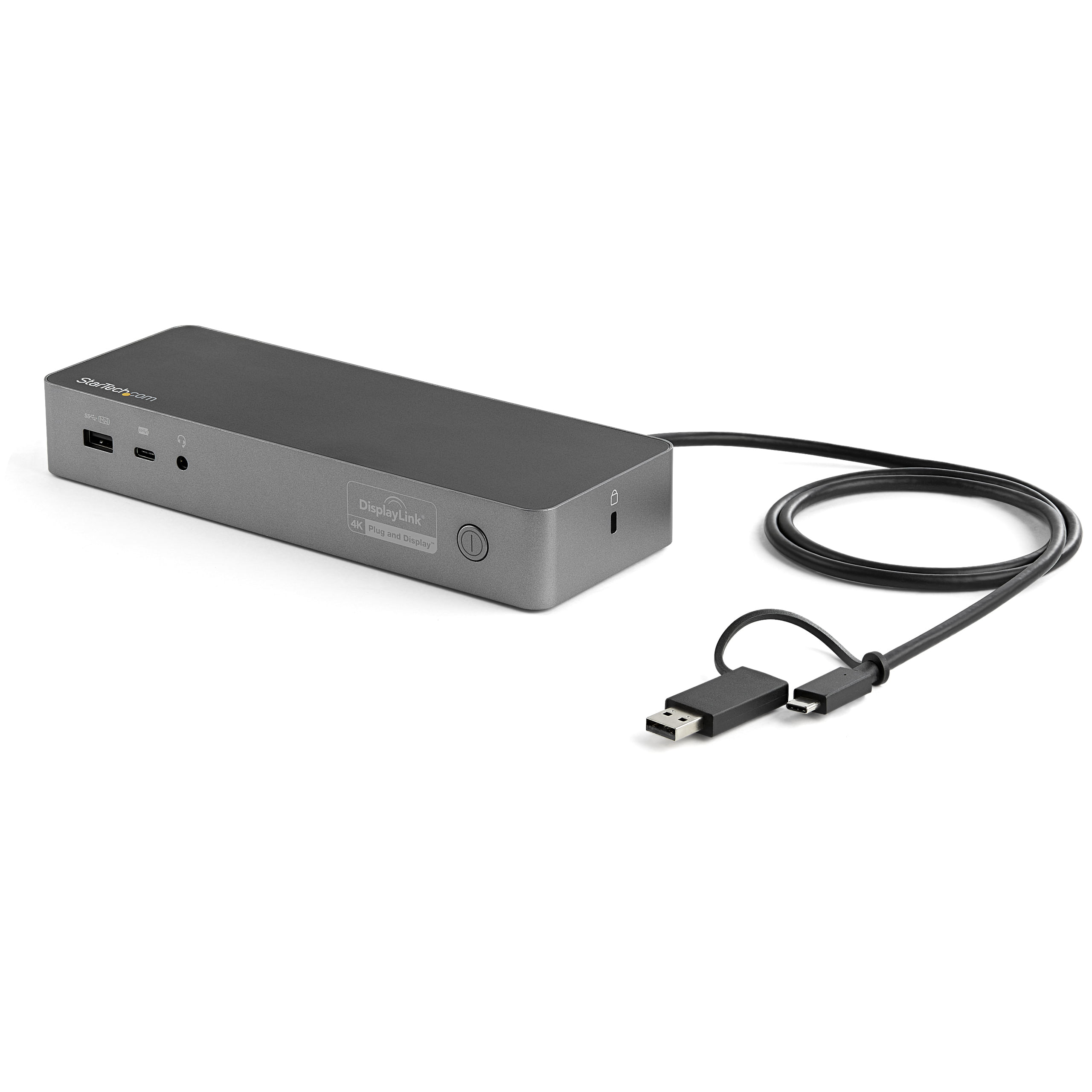 StarTech.com Docking station USB-C e USB-A - Docking station universale per portatili, doppio 4K DP e HDMI, 100W PD, Mac/Windows/Chrome OS, Hub 4x USB