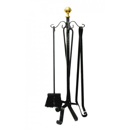 Kit di 5 Accessori per Camino Attrezzi Caminetto Pinza e Scopa per Cenere