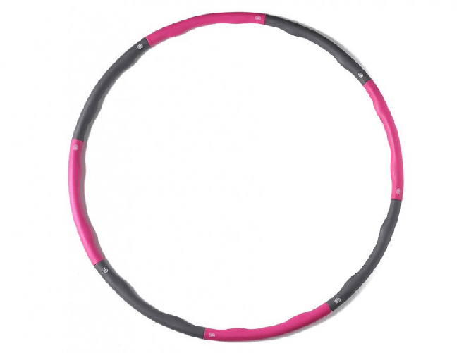 Hula hoop in schiuma 95 cm (rosa-grigio) 8 pezzi