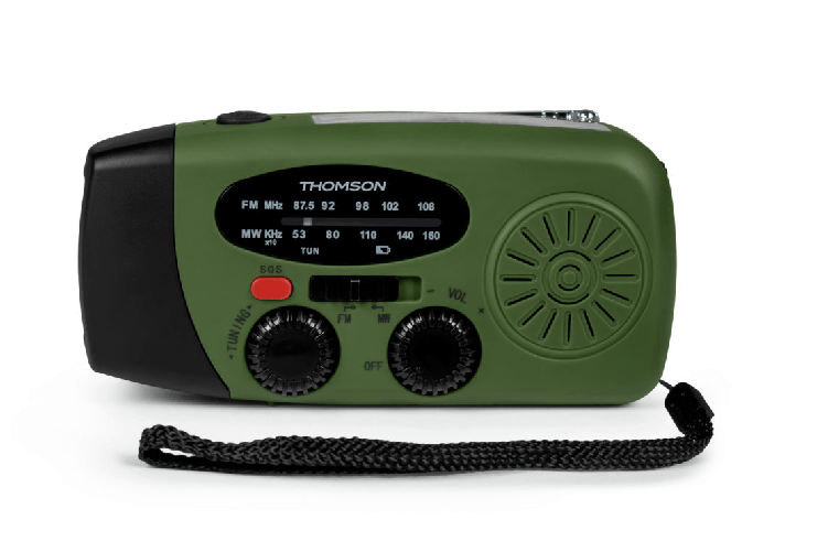 RADIO THOMSON CON TORCIA DI EMERGENZA VERDE E NERA RT260