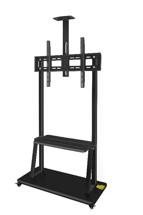 Link Supporto Tv Grande Formato 42-100'' Max Vesa 600x900 con Ripiano per Dispositivi e Supporto Telecamera