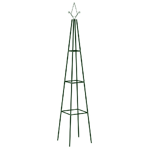vidaXL Supporti per Piante 2 pz Verde Scuro 35x35x195 cm in Ferro