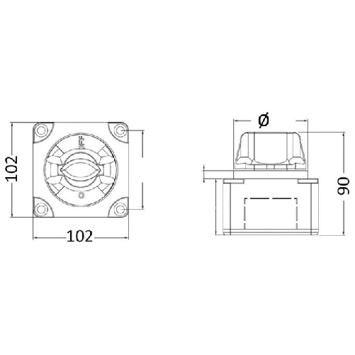 Interruttore-deviatore per Batterie 550a On-off Osculati