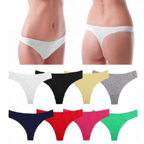Trade Shop Traesio-pack Da 12 Slip Cotone Mod. Scarlett Perizoma Intimo Donna Varie Taglie F6128 - L-xl