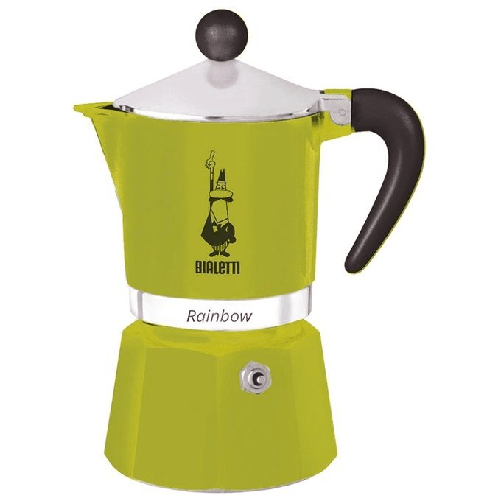Bialetti Caffettiera espresso Bialetti Rainbow 6 tazze verde Bialetti Rainbow 0,27 L Alluminio, Termoplastica
