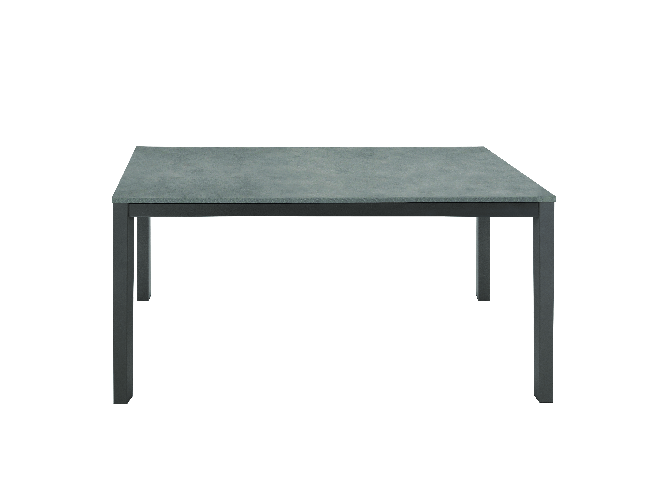 Konte.Design Tavolo Sanremo grigio in metallo allungabile 120x80 cm - 170x80 cm