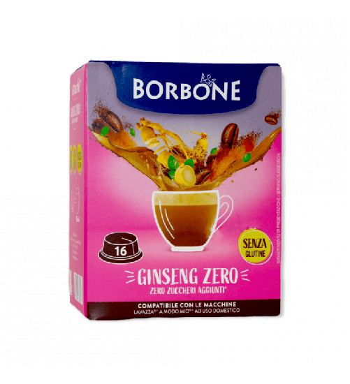 GINSENG ZERO CAFFÈ BORBONE - 16 CAPSULE COMPATIBILI A MODO MIO da 5g