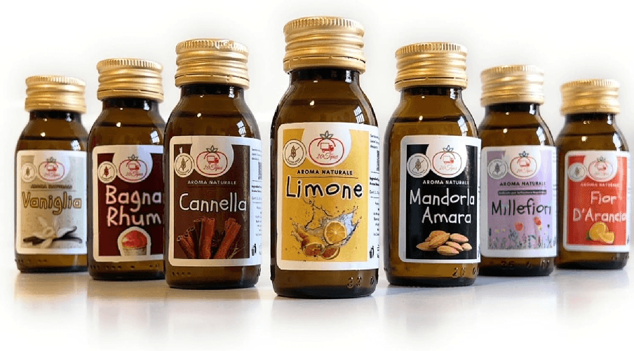 20Tipici Aroma Naturale Kit Pasticceria - 7 Aromi Naturali Per Dolci, Torte e Biscotti - 7 Boccette Da 60ml Ciascuno (Kit Aromi)