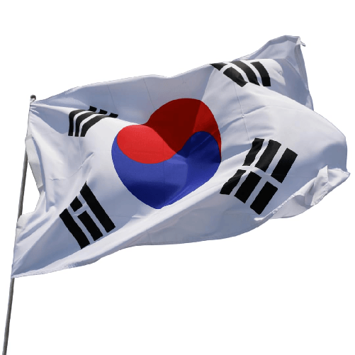 Europei 2024 Bandiere Internazionali - 90x150 cm - con Passante Asta - Bandiera (Korea) Bandiera Corea 90x150cm