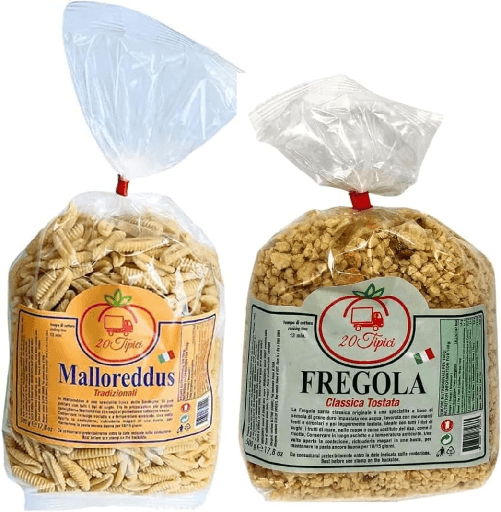 Fregula Fregola Gr 500 + Malloreddus Gr 500 - Pasta Sarda Artigianale 20Tipici