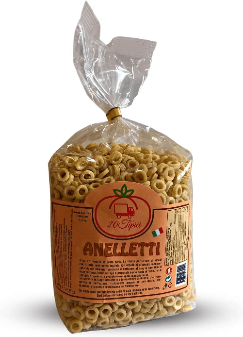 Anelletti Siciliani Artigianali 500gr "20Tipici" - Pasta con Semola Di Grano Duro