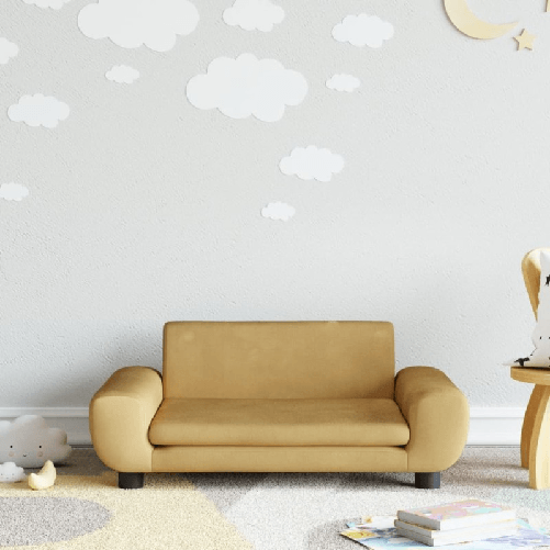 vidaXL Divano per Bambini Marrone 70x45x33 cm in Velluto