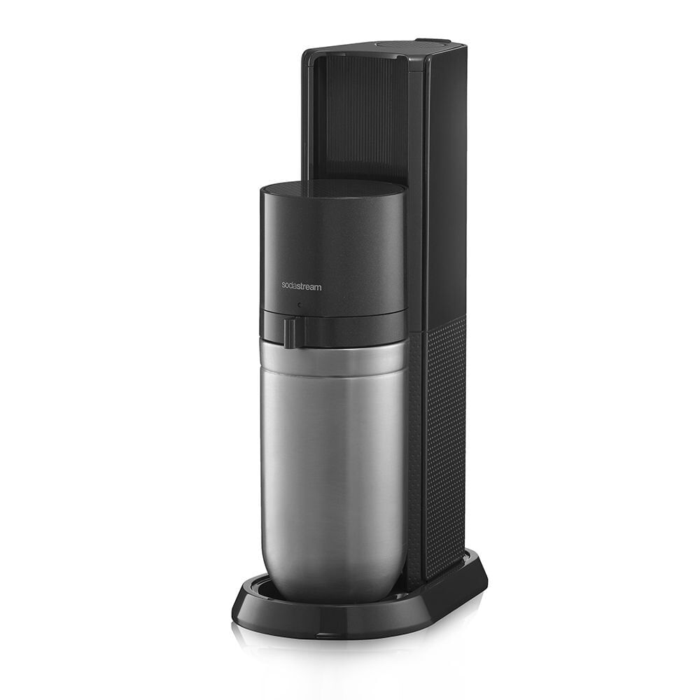 Sodastream Gasatore d'Acqua Duo Nero 1 Bottiglia di Plastica 1 Bottiglia di Vetro 1 Cilindro Co2 SodaStream DUO black Nero, Acciaio inossidabile