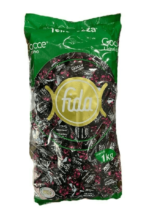 CARAMELLE GOCCE DI LIQUIRIZIA FIDA 1KG