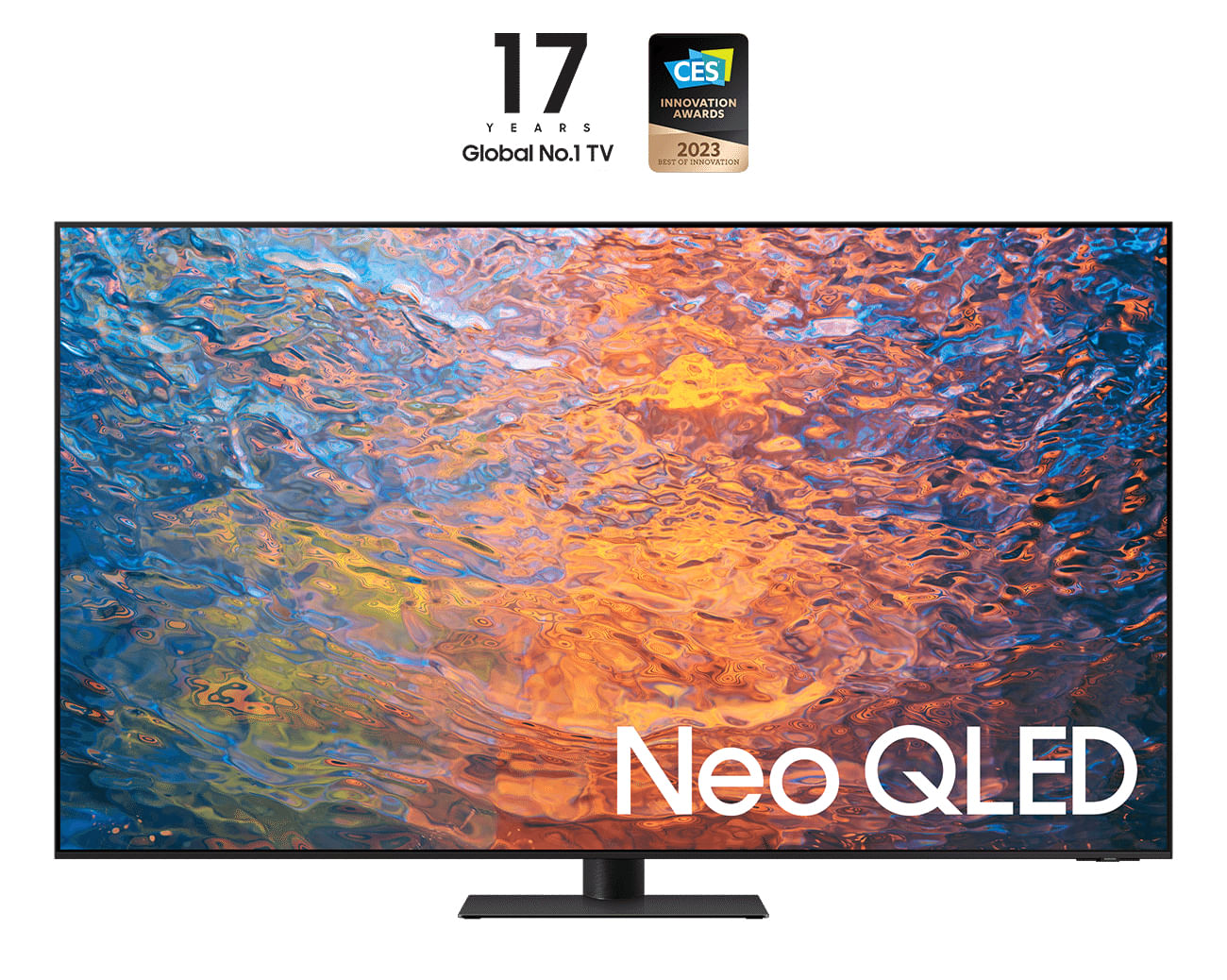 Samsung Series 9 TV QE55QN95CATXZT Neo QLED 4K, Smart TV 55" Processore Neural Quantum 4K, Dolby Atmos e OTS+, Slate Black 2023