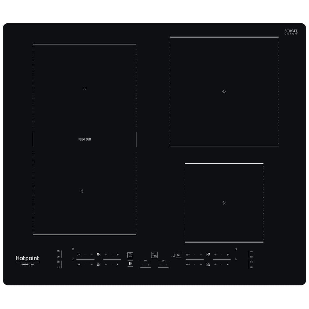 Hotpoint HB 3160C NE Piano Cottura ad Induzione 4 Zone 59 cm Nero Hotpoint Ariston Piano cottura a induzione HB 3160C NE