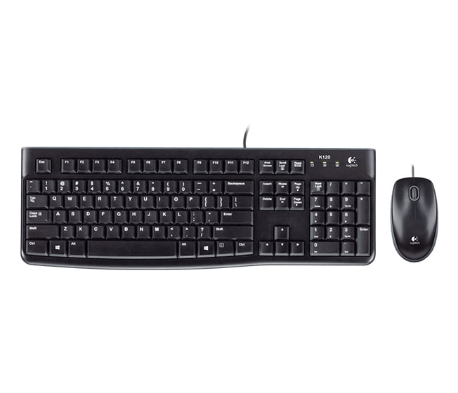 Logitech MK120 Combo Tastiera e Mouse con Filo per Windows, Mouse Ottico Cablato, Tastiera di Dimensioni Standard