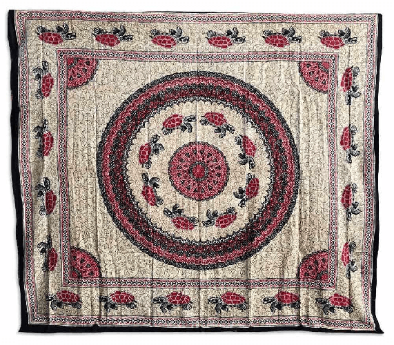 Telo arredo copritutto copridivano copriletto in cotone misura grande 210x230 con stampe e senza frange ai lati Fantasia 4