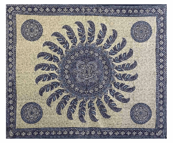 Telo arredo copritutto copridivano copriletto in cotone misura grande 210x230 con stampe e senza frange ai lati Fantasia 3