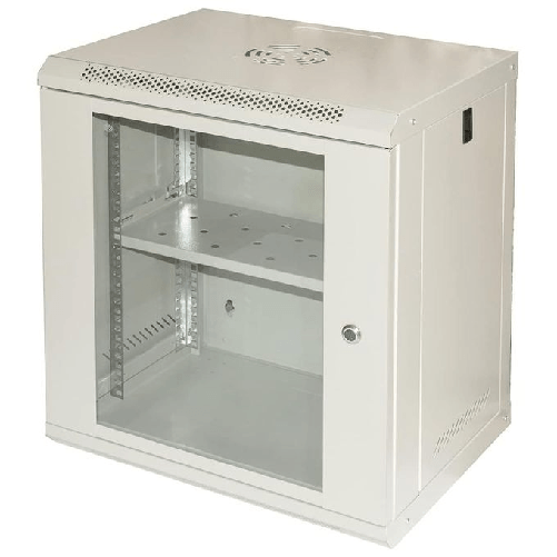 Link Armadio Rack 19'' 9u Link Serie Light Colore Grigio con Porta Vetro (Axpxl) 600x400x530mm Ripiano Incluso