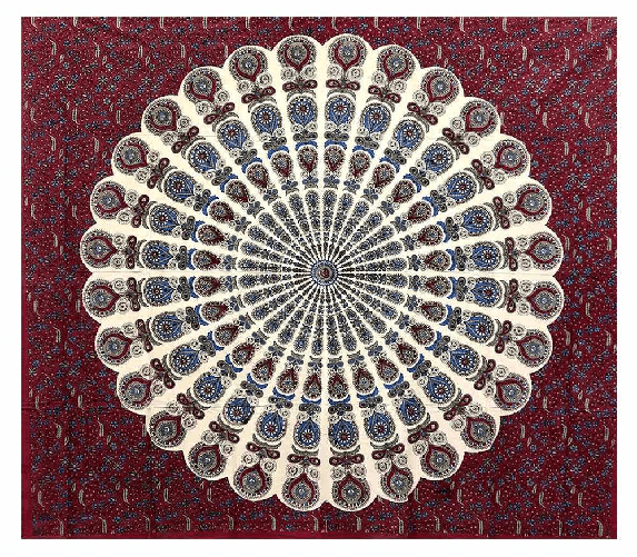 Telo arredo copritutto copridivano copriletto in cotone misura grande 210x230 con stampe e senza frange ai lati Fantasia 8