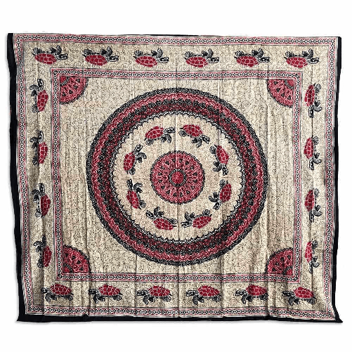 Telo arredo copritutto copridivano copriletto in cotone misura grande 210x230 con stampe e senza frange ai lati Fantasia 18