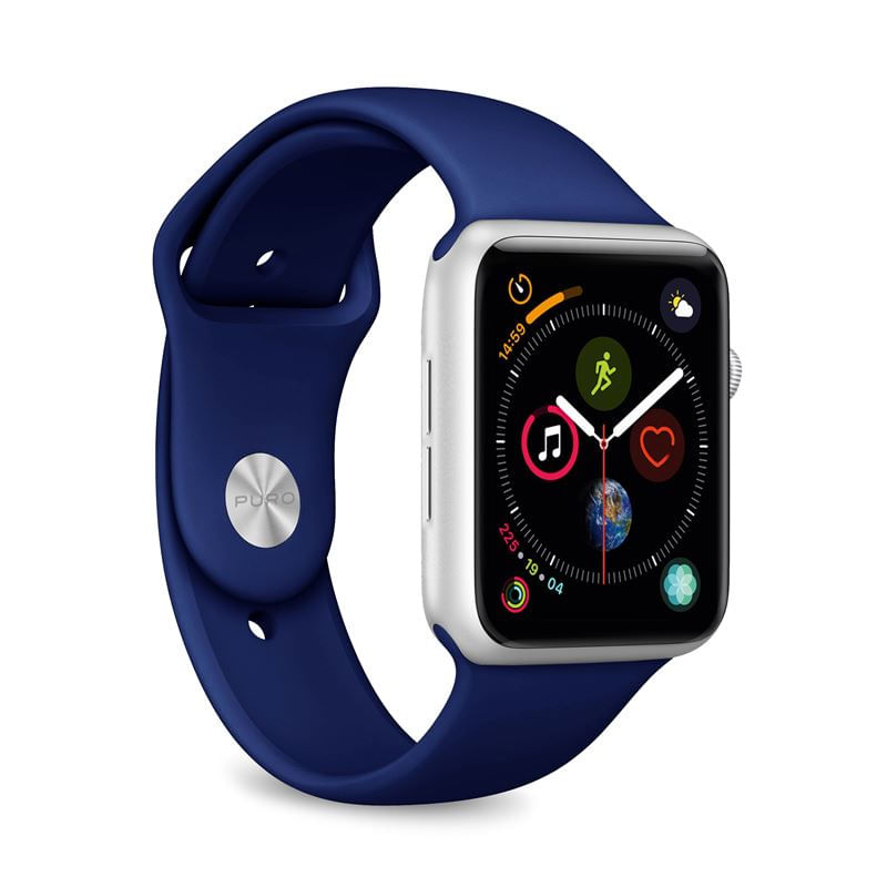 PURO PUICNAW44LBLUE accessorio indossabile intelligente Band Blu Silicone PURO Apple Watch Band 42-44mm Dark Blue