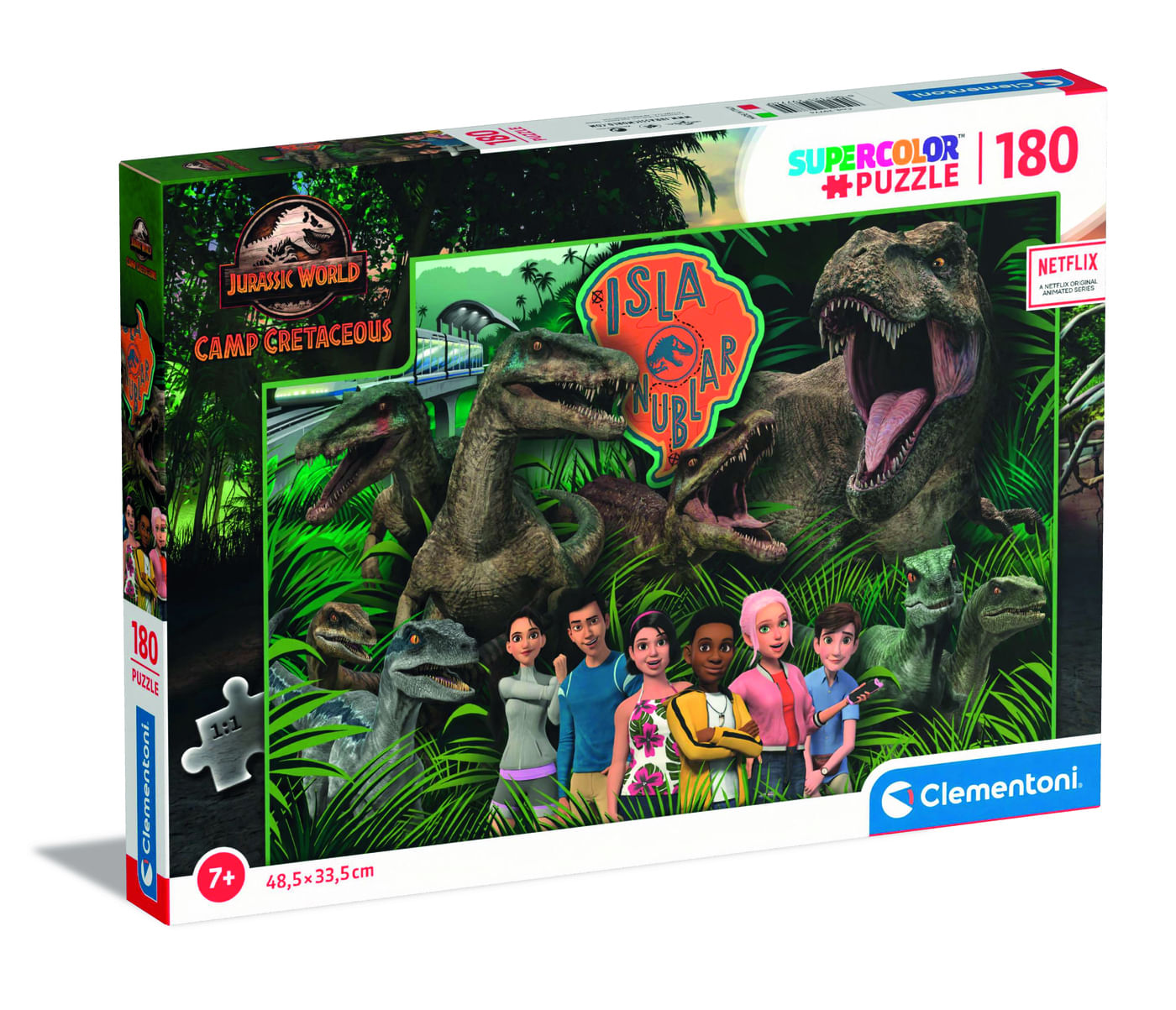 Clementoni Jurassic World Camp Cretaceous Puzzle di contorno 180 pz Arte