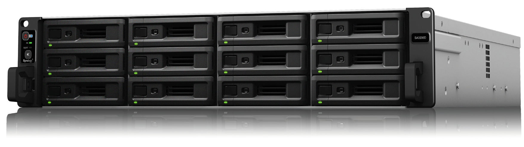 Synology RackStation SA3200D server NAS e di archiviazione Armadio [2U] Collegamento ethernet LAN Nero, Grigio D-1521 (S Synology RackStation SA3200D