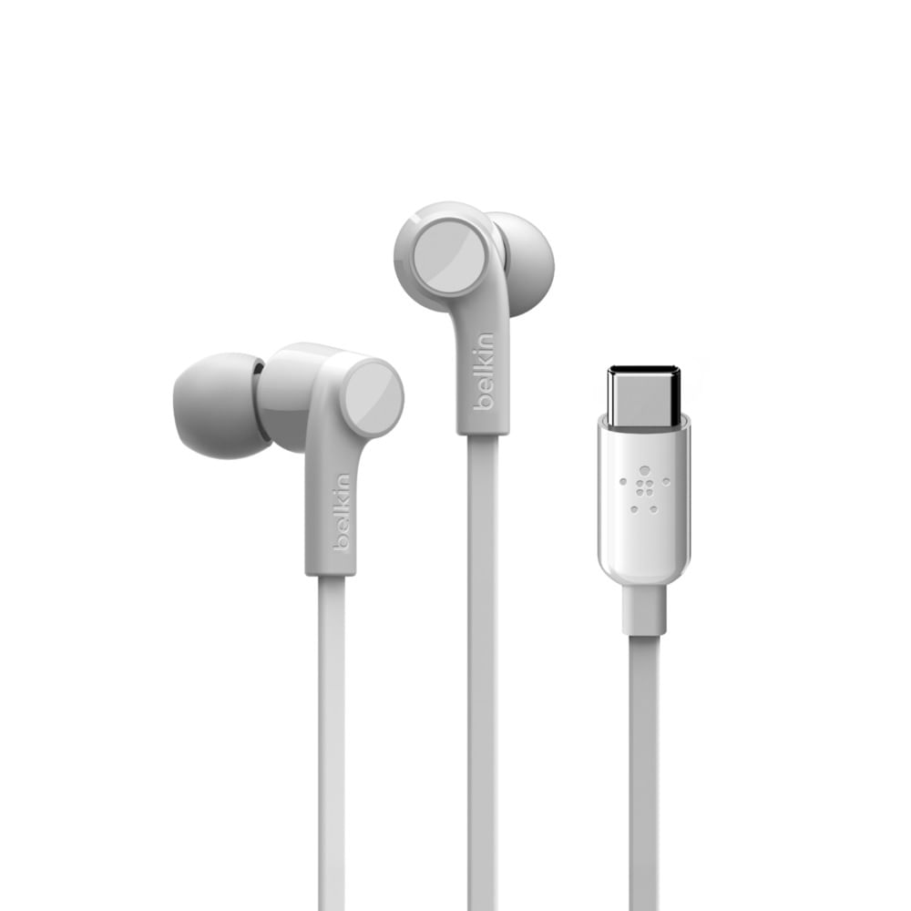 Belkin ROCKSTAR Cuffie Cablato In-ear Musica e Chiamate USB tipo-C Bianco