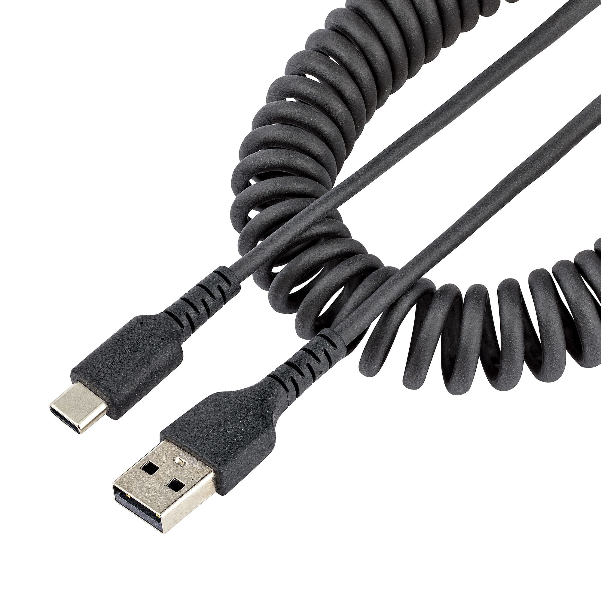 StarTech.com Cavo USB C Ricarica Veloce da 50cm; Cavetto USB tipo C 2.0 Spiralato di Alimentazione e Sincronizzazione