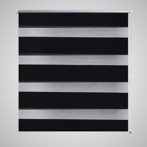 Tenda a rullo oscurante zebra 140x175cm nera