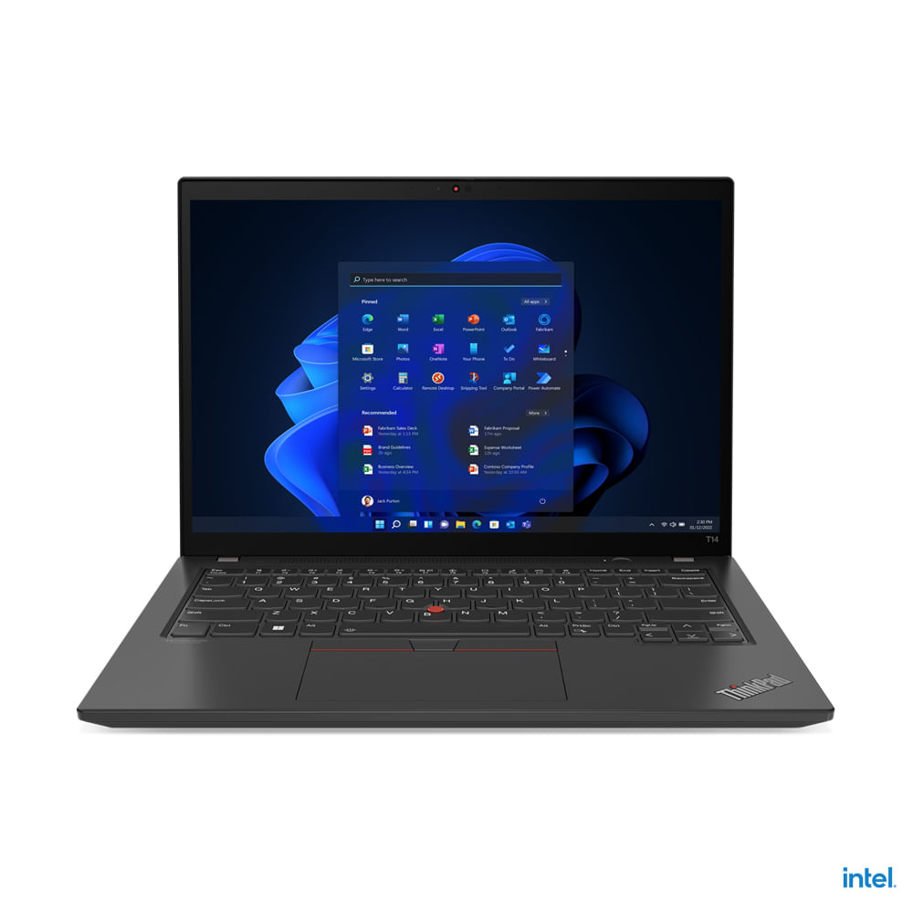 Lenovo ThinkPad T14 Intel Core i5 i5-1240P Computer portatile 35,6 cm (14") WUXGA 16 GB DDR4-SDRAM 512 GB SSD Wi-Fi 6E (802.11ax) Windows 11 Pro Ner