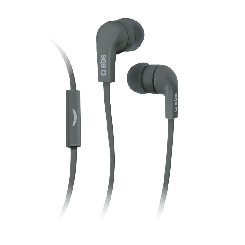 Sbs TEFLAT2INEARK Auricolari Filo Stereo In-Ear Flat Studio Mix 30 per iPhone, Smartphone e Cellulari, Nero SBS Auricolari filo stereo in-ear Flat Stu