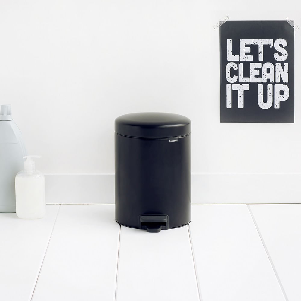 Brabantia Pedal Bin newIcon Rotondo Nero