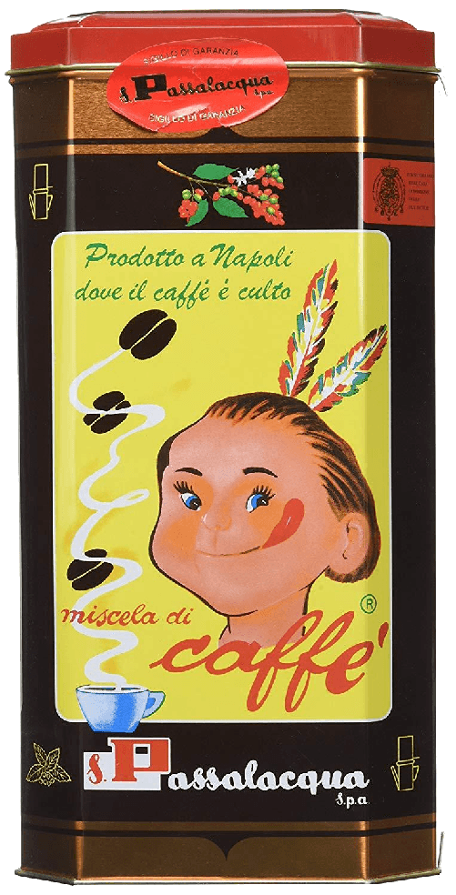 CAFFÈ PASSALACQUA MOANA - GUSTO MORBIDO - 100% ARABICA - LATTINA 1Kg MACINATO