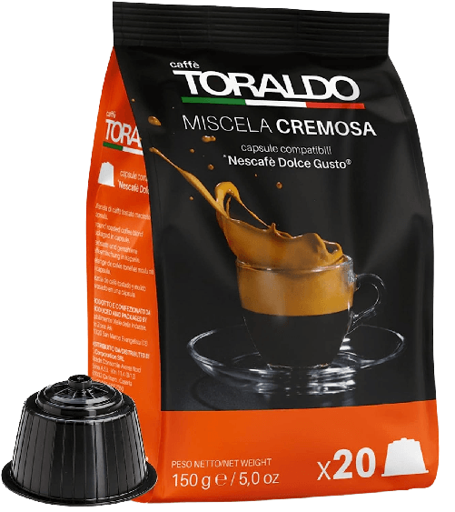 CAFFÈ TORALDO - CREMOSA - 20 CAPSULE COMPATIBILI DOLCE GUSTO da 7.5g
