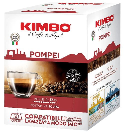 CAFFÈ KIMBO POMPEI - Box 50 CAPSULE COMPATIBILI A MODO MIO da 7.4g